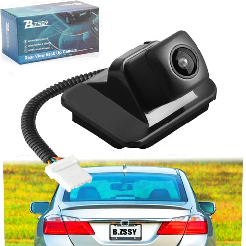 B.ZSSY Back Up Rear View Camera Compatible with 2014 2015 Honda Accord Sedan EX LX Sport Hybrid 4 Door Rear Camera Parking Assist Cam Replace for 39530-T2A-A71 39530T2AA71 6 PIN