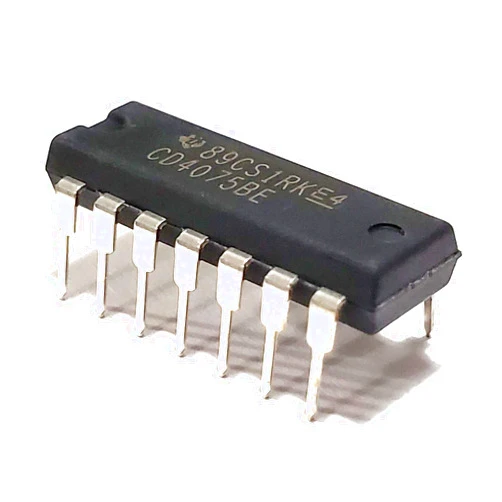 Juried Engineering CD4075BE CD4075B CD4075 4075 CMOS Triple 3-Input OR Gate Breadboard-Friendly IC DIP-14 (Pack of 10)