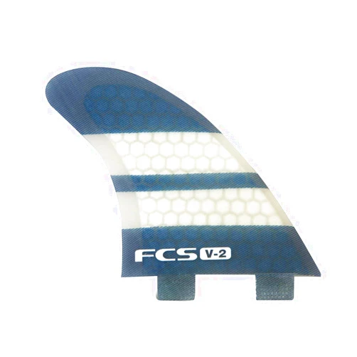 FCS V-2 Performance Core (PC) Tri Fin Set - Size Medium - Designed for Fast, Critical Surfing. Suits Hollow Steep Waves, and Punchy Beach Breaks.