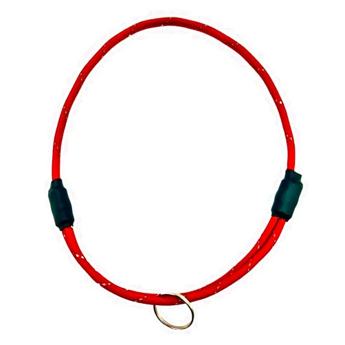 Lassos Boutique National Leash Mountain Rope Dog ID Collar- Tulip Red - Small (10