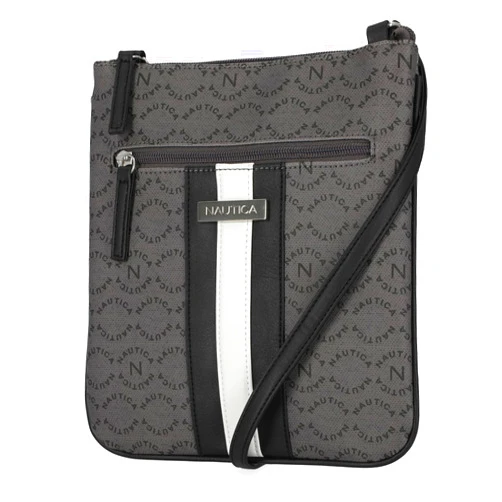 Nautica Women's Lakeside Signature Jaquard North South Crossbody Bag