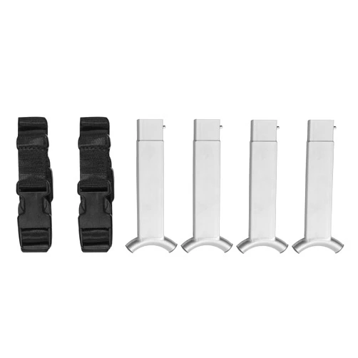 Disc-O-Bed Stack Adapter Kit for Kid-O-Bed and Kid-O-Bunk Cot Systems, Compatible with Both Round and Straight Bed End Frames, Silver
