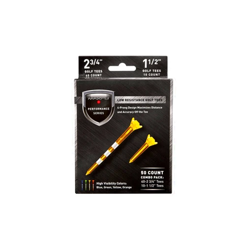 Maxfli Performance Series Low Resistance Golf Tees - 50 Pack