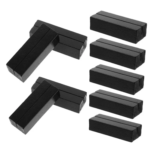 Tofficu 40pcs Wood Place Card Holder, Reusable Table Number Holders 2.7X0.98X0.7in, Table Card Holder Stand Sign Holders for Wedding, Party, Shop, Table Number Decor