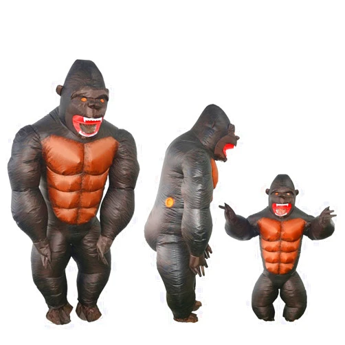 LafaVida Inflatable Costume Gorilla Monkey Full Body Naughty Funny Costume Suit for Halloween Party Adult Child Toddler Size