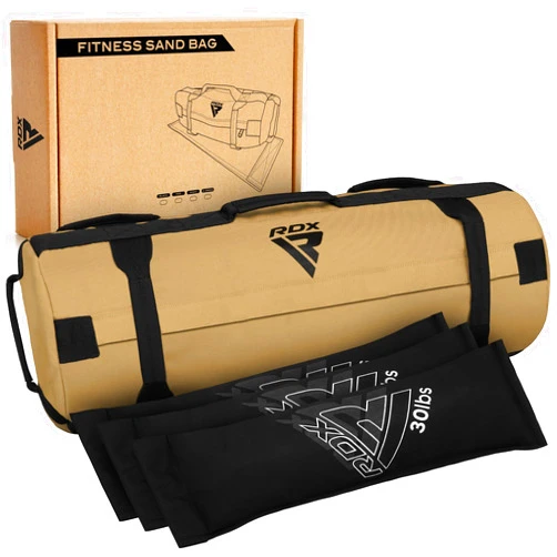 RDX Sandbag for Fitness Weights Training, Unfilled Power Bags with Handles, 5-200 LBs Adjustable Weighted Slam Bag for Strength Powerlifting Running Heavy Workout Home Gym Exercise, Sold AS UNFILLED