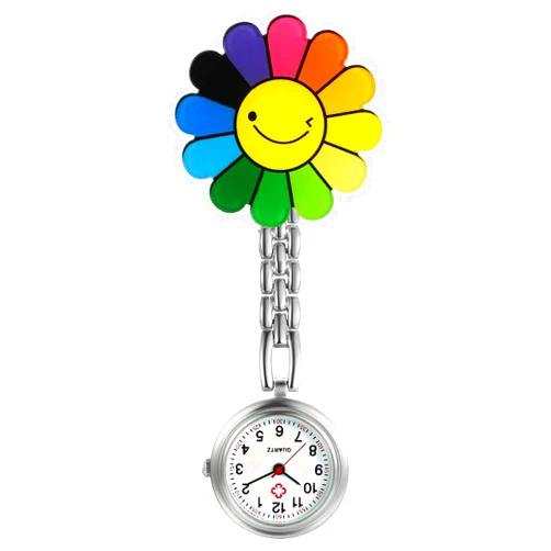 Avaner Stainless Steel Fob Watch Analog Quartz Nurse Watch Clip on Hanging Lapel Watch