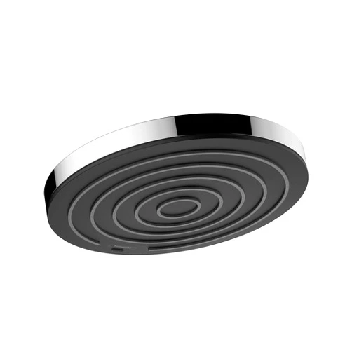 hansgrohe Pulsify S 10-inch Modern Showerhead 1-Spray PowderRain with QuickClean in Chrome, 24141001, 2.5 GPM