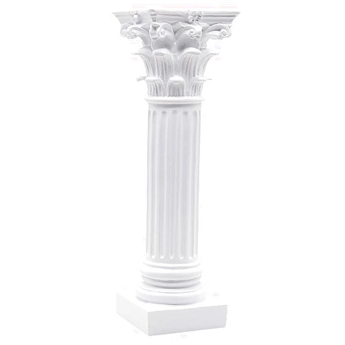 WOFASHPURET Roman Column Sculpture Dining Table Decor Photo Holder Roman Column Pillars Candle Sconces Roman Pillars Column Decor Cake White Household Products Resin Delicate