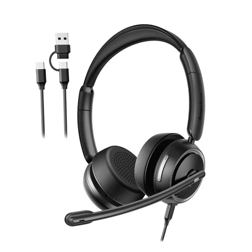 Tenpoform Headset with Mic, USB Headset with Microphone, Computer Headset with Noise Canceling Microphone for PC Laptop, Wired Headset for Work from Home Office Teams Skpye Zoom