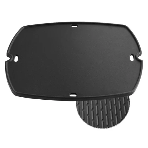 Grillflame 7582 Griddle Replacement Parts for Weber Q1200 Q1000 Q1400 Q120 Q140 Q100 Cast Iron Full Size Griddle Reversible Flat Top Grill Griddle Insert Plate 6558 Weber Q 100/1000 Series 51010001 Grill Parts