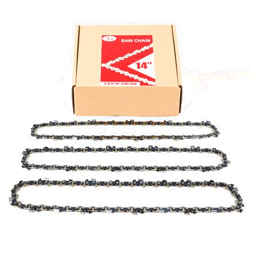 PETOX 3-Pack 14 Inch Chainsaw Chain 52 Drive Links, 3/8