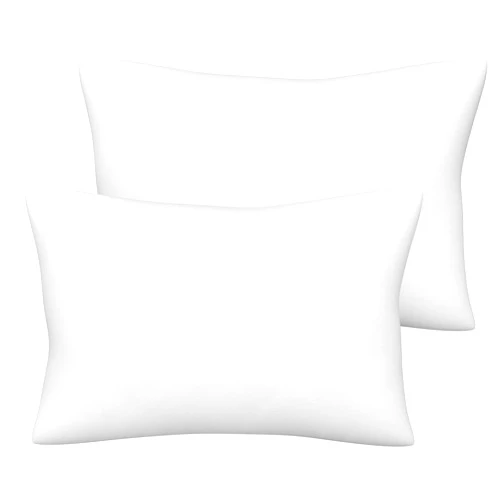Pobibaby - 2 Pack Premium Toddler Solid Pillowcase - Ultra Soft Jersey Knit - Crib Pillow, Kids Pillow, Travel Pillow Case Cover (Soft White)