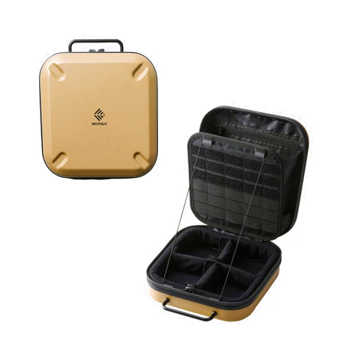 ELECOM NESTOUT Gear Storage Case, Lightweight Hard Shell, Water-Resistant, Stackable Organizer with Padded Dividers, Impact Resistant, Fits Travel Outdoor Batteries Tech Accessories