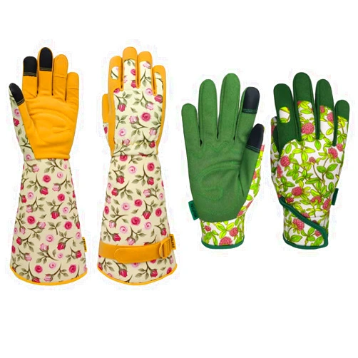 MSUPSAV Women Gardening Gloves,Vegan Synthetic Leather Garden Gloves, Work Gloves for Weeding, Planting, Digging,Medium