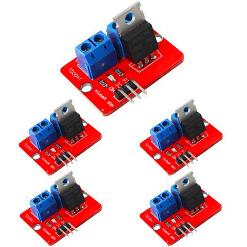 HiBCTR 5pcs IRF520 MOSFET Driver Module: 0-24V 5A Switch for Arduino, Raspberry Pi & ARM MCU​