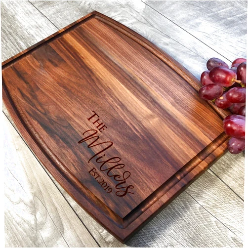CUSTOMIZEFAST Custom Cutting Board. Personalized Cutting Board. Wedding Gifts. Bridal Shower Gifts. (Walnut, 9