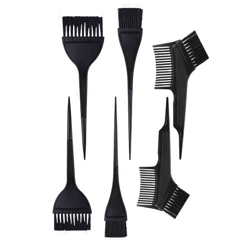Hufopik Hair Dye Color Brush Set, 6-Piece Color Brush Tool Mixing Kit Tint Comb for Hair Tinting, Dyeing, and Coloring Application