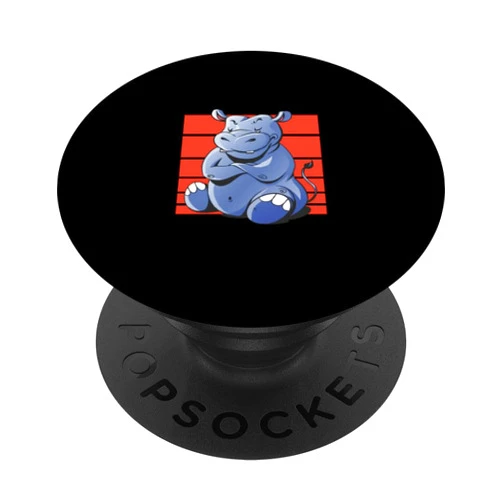 Afrika Safari, Nilpferd Geschenke, lustige Sprüche Cool hippo zoo design for hippo friends PopSockets Swappable PopGrip