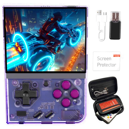 Migofee Miyoo Mini Plus，64G Retro Game Console by Migofee, Portable Handheld Emulator, Supports Classic Game Formats for Retro Gaming Enthusiasts