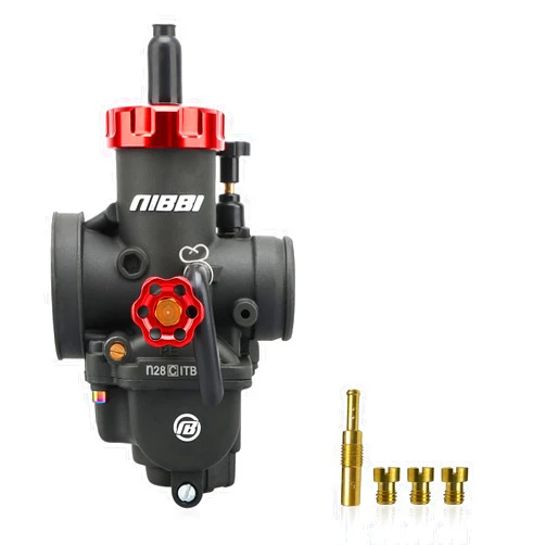 NIBBI Replacement High Performance PE28mm 250cc Carburetor with Carb Jets, Fit 200cc-250cc YAMAHA KAWASAKI SUZUKI Apollo SSR TTR KYMCO SYM TAOTAO ATV Dirt Bike Pit Bike GY6 Motorcycle Scooter Moped.