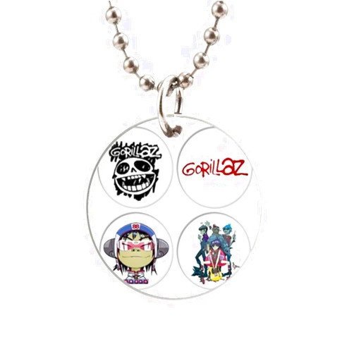 Allenarts Gorillaz Pinback Customized Round Dog Tag Pet Tags Dogtag (One Side) Necklace Charm Unique Gift