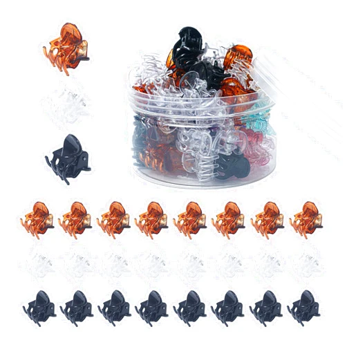 DEGVIEC 48PCS Small Hair Clips for Women, Plastic Mini Hair Claw Clips Girls Tiny Hair Clips for Thin hair