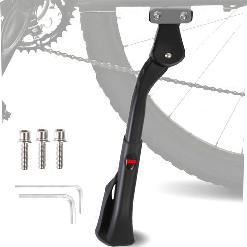 HOMEXMTD Bike Kickstand for Adult Bike,Adjustable Heavy Duty Rear Mount Aluminum Alloy Bicycle Kickstand for 24-29 inch EBike,Mountain Bike,Fat Tire Bike,Motorcycle (40mm)