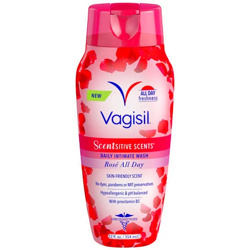 Vagisil Feminine Wash for Intimate Area Hygiene, Scentsitive Scents, pH Balanced and Gynecologist Tested, Rose All Day, 12 oz (Pack of 1)