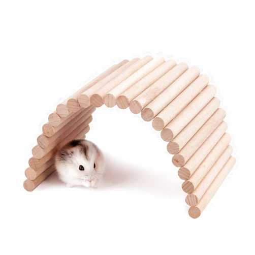 Niteangel Hamster Climbing Ladder Wooden Suspension Bridge for Guinea Pigs Rats Hedgehog Gerbils Mouse Sugar Glider and Other Small Animals (Small)