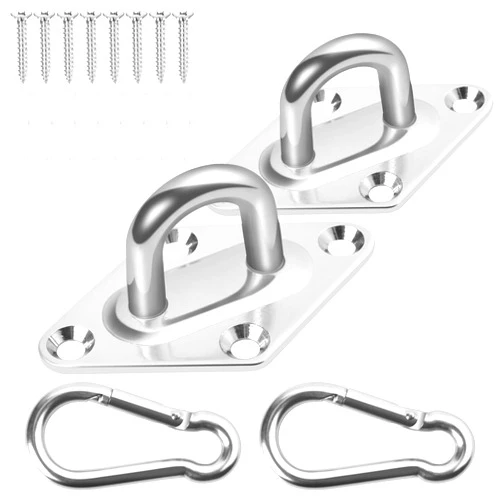 CZXNBI Heavy Duty Hammock Hanging kit - 1700 lb Capacity Swing Hooks, Ceiling Hooks for Wall/Ceiling Mount, Indoor & Outdoor - Stainless Steel (Large)
