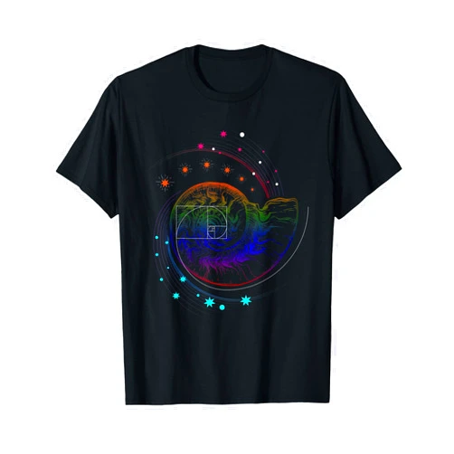 Fibonacci Shell or Fibonacci and Golden Ratio Fibonacci Shell or Golden Ratio and Spiral or Fibonacci T-Shirt
