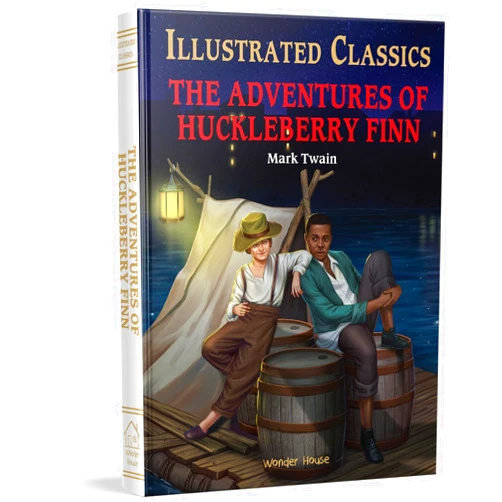 Mark Twain The Adventures of Huckleberry Finn : illustrated Abridged Children Classics English Novel with Review Questions