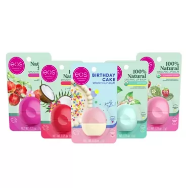 eos Shea Lip Balm Sampler, Lip Care to Moisturize Dry Lips, Sustainably-Sourced Ingredients, 0.25 Ounce (Pack of 5) Natural Shea Sampler