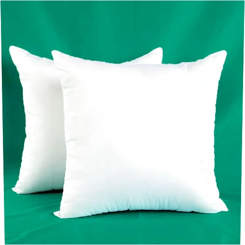 Winighting Set of 2 Ultra Plump Cotton Fabric 18 x 18 Inches Throw Pillow Inserts, Down Alternative Couch Pillow Inserts Bed Pillows for Decorative Pillow Covers.
