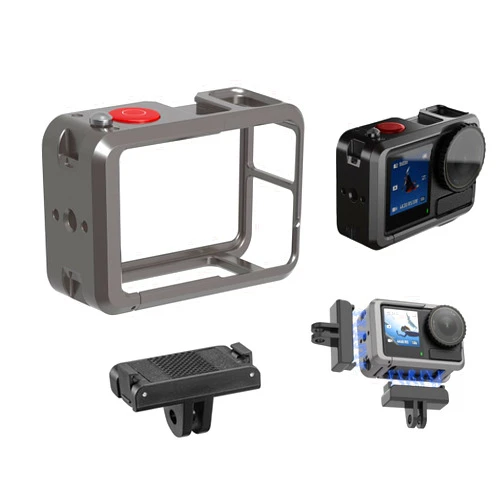 KETOPKIN Aluminum Metal Cage Protective Frame for DJI Osmo Action 5 Pro/Action 4/Action 3 Camera Accessories,Quick Release Adapter Mount for Osmo Action 3,Osmo Action 4,Osmo Action 5 Pro