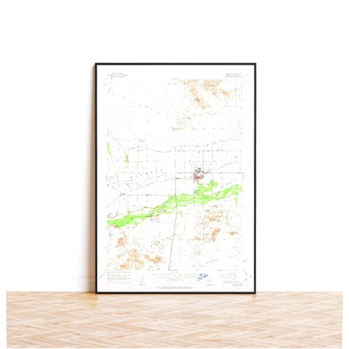 MG Global Wrapped Gift | Historical Poster of Buckeye 1958 Gila River Palo Verde Arizona 314427 | 11x17 12x18 16x24 24x36 Unframed Print Wall Art | Vintage Antique Rustic Home Office Decor