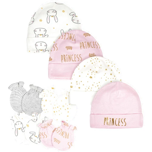 Gerber baby-girls Cap and Mitten Sets