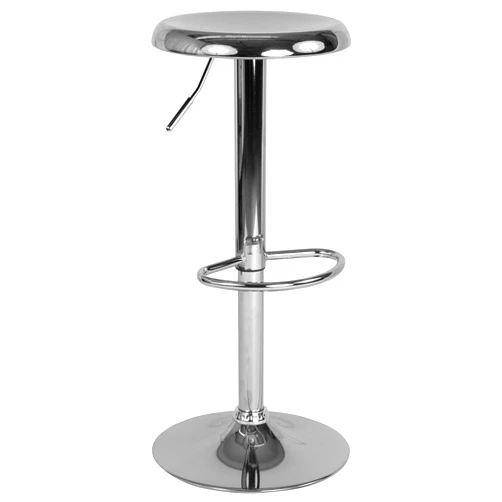 Flash Furniture Madrid Series Adjustable Height Retro Barstool in Chrome Finish
