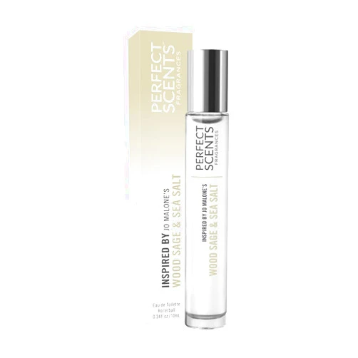 Perfect Scents Fragrances | Inspired by Jo Malone's Wood Sage & Sea Salt | Rollerball | Women’s Eau de Toilette | Vegan, Paraben Free, Phthalate Free | Never Tested on Animals | 0.34 Fl Oz