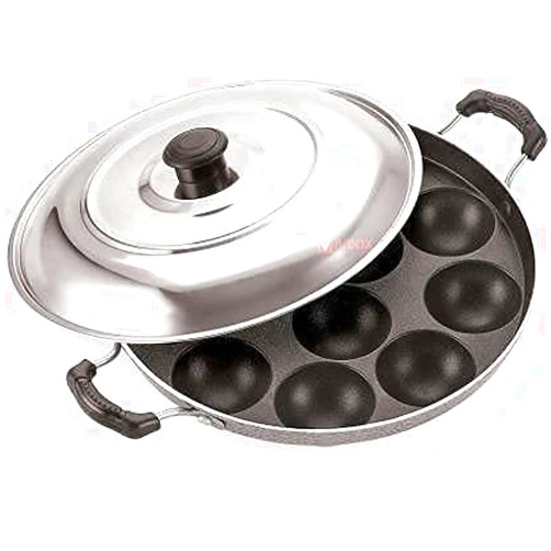 Tanish Trading Appam Pan,Appam Maker,12 Cavity Appam Maker Non Stick with lid,Appe Maker, Appe Pan, Appe Tawa
