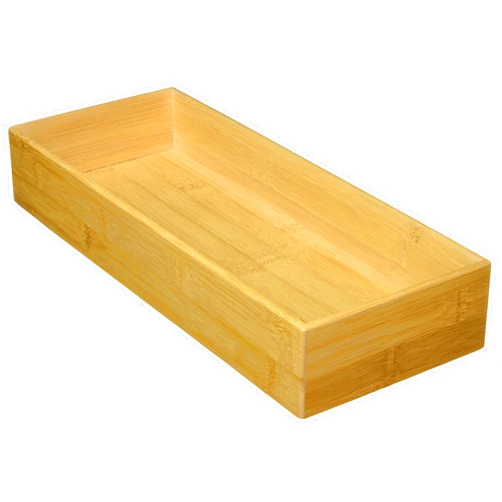 Lipper International 8386 Bamboo Wood Stacking Drawer Organizer Box, 15