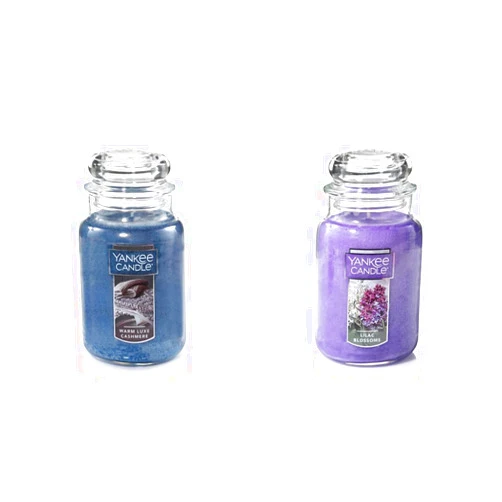 Yankee Candle Warm Luxe Cashmere and Lilac Blossoms Large Jar Candles Bundle (2 pack)