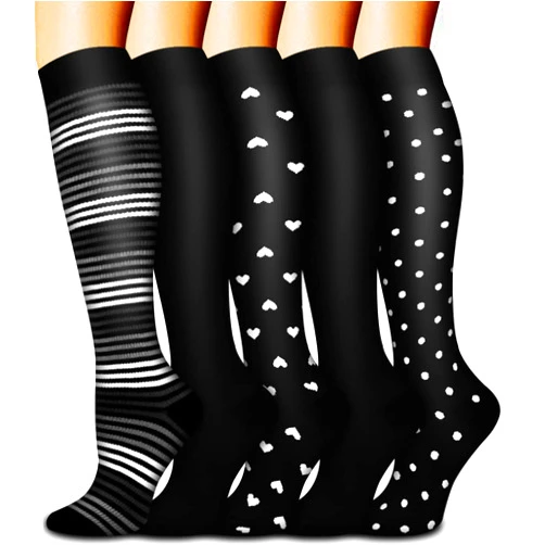 Bluemaple Copper Compression Socks For Women & Men Circulation - Best for Running,Nursing,Hiking,Flight&Travel