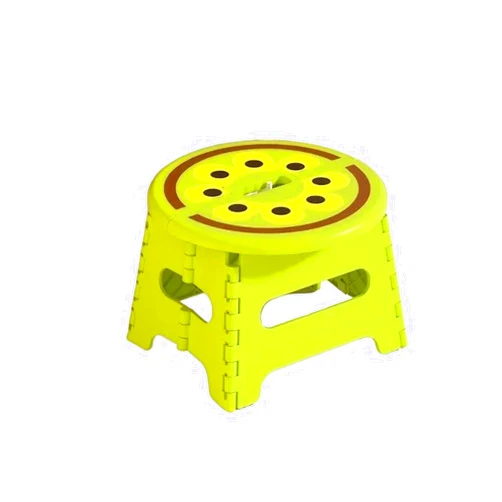 VKZLQJWPN Portable Folding Stool 2024 ABS Thickened Fold Stool Cartoon Creative Portable Low Stool Outdoor Household Small Bench Chair Gifts Camping Party Stool(Kiwi)