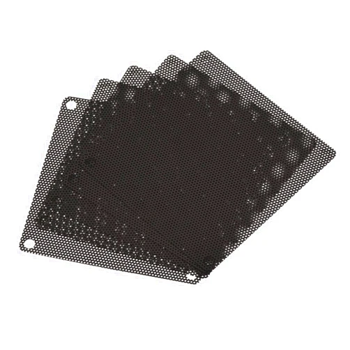 MECCANIXITY 80mm Computer Fan Filter Grills PVC Mesh Dustproof Case Cover for Computers, Black Pack of 5