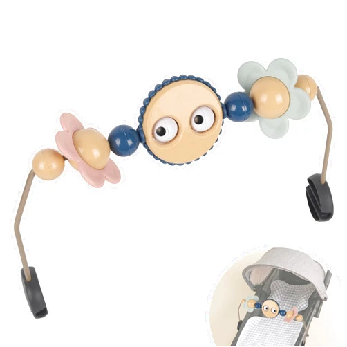 VIKOS Products Toy Bar for Baby Bouncer Stroller Arch Toy - Googly Eyes Toy for Baby Car Seat - Baby-Safe Plastic Baby Bouncer Toy Bar - Easy to Install Baby Bouncer Accessory - No Music