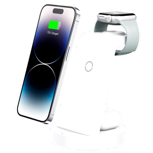 Anlmz 3 in 1 Charging Station for iPhone - Wireless Charger for Apple Products Multiple Devices - Charging Dock Stand for AirPods (for iPhone 15 14 13 pro 12 11 X Max)