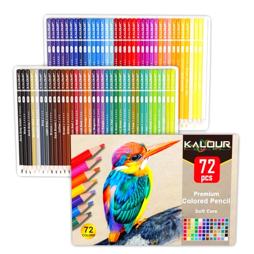 KALOUR 72 Count Colored Pencils for Adult Coloring Books, Soft Core,Ideal for Drawing Blending Shading,Color Pencils Set Gift for Adults Kids Beginners