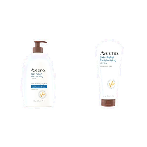 Aveeno Skin Relief Moisturizing Lotions with Triple Oat Complex for Dry Skin, 33 fl oz and 8 fl oz